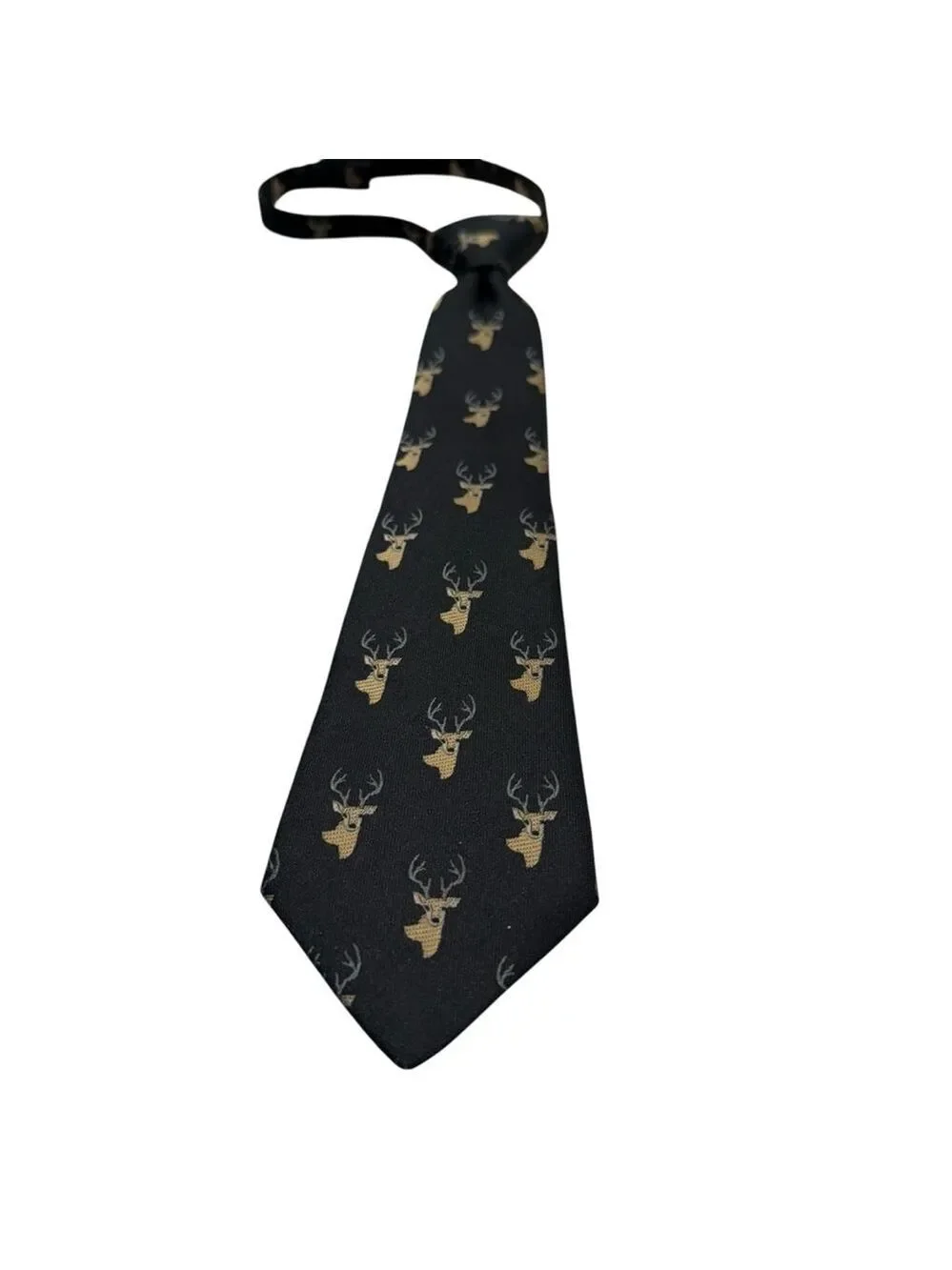 Boys‎ Janie and Jack Tie Size Up to 3 Black Gold Deer